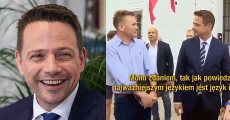"Amerykanin" z Podlasia próbował zawstydzić Trzaskowskiego, a ośmieszył... siebie. "Musisz przyłożyć się do nauki angielskiego"