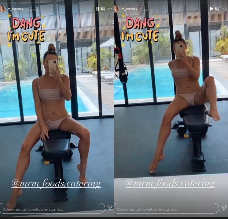 Małgorzata Rozenek w bikini na siłowni
