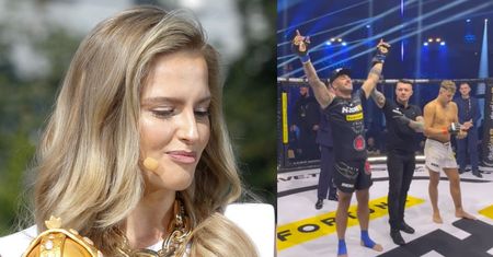 Karolina Pisarek świętuje zwycięstwo Rogera Salli w oktagonie, pozując z jego pucharem. Fani grzmią: "Daj błyszczeć mężowi!" (FOTO)