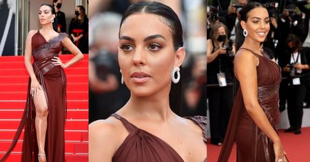 Georgina Rodriguez BŁYSZCZY w Cannes w kreacji godnej starożytnej bogini (ZDJĘCIA)