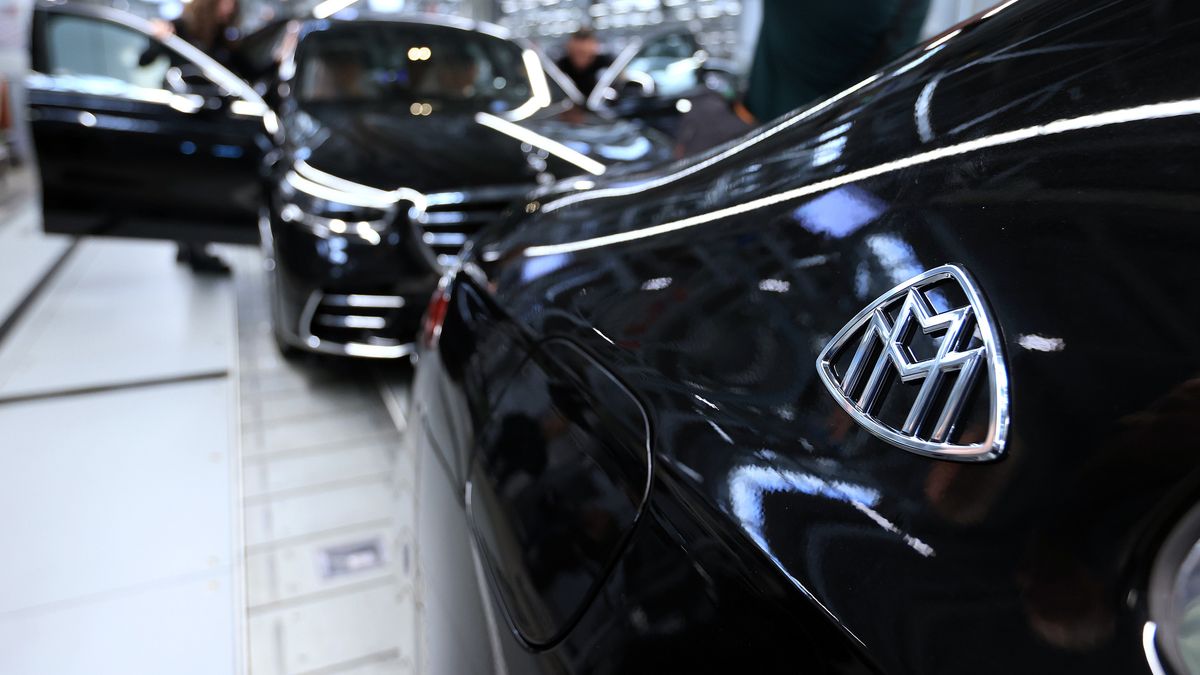 Mercedes-Benz Group AG Assembly Plant Ahead of Annual Earnings
A badge on a Mercedes-Maybach S-class luxury automobile on the assembly line at the Mercedes-Benz Group AG plant in Sindelfingen, Germany, on Monday, Feb. 13, 2023. Mercedes is scheduled to announce full year earnings on Feb. 17. Photographer: Krisztian Bocsi/Bloomberg via Getty Images
Bloomberg
manufacture, german, cars, european, vehicles, signs, autos, automobile, automotive, automobiles, auto, vehicle, fabrication, signage, business news, luxury products, industries, emea, euro members, e.u., eu, consumer goods, construction