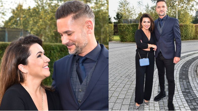 Beata Tadla z mężem