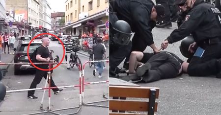 Groził kilofem i odpaleniem bomby. Strzały w Hamburgu na oczach polskich kibiców