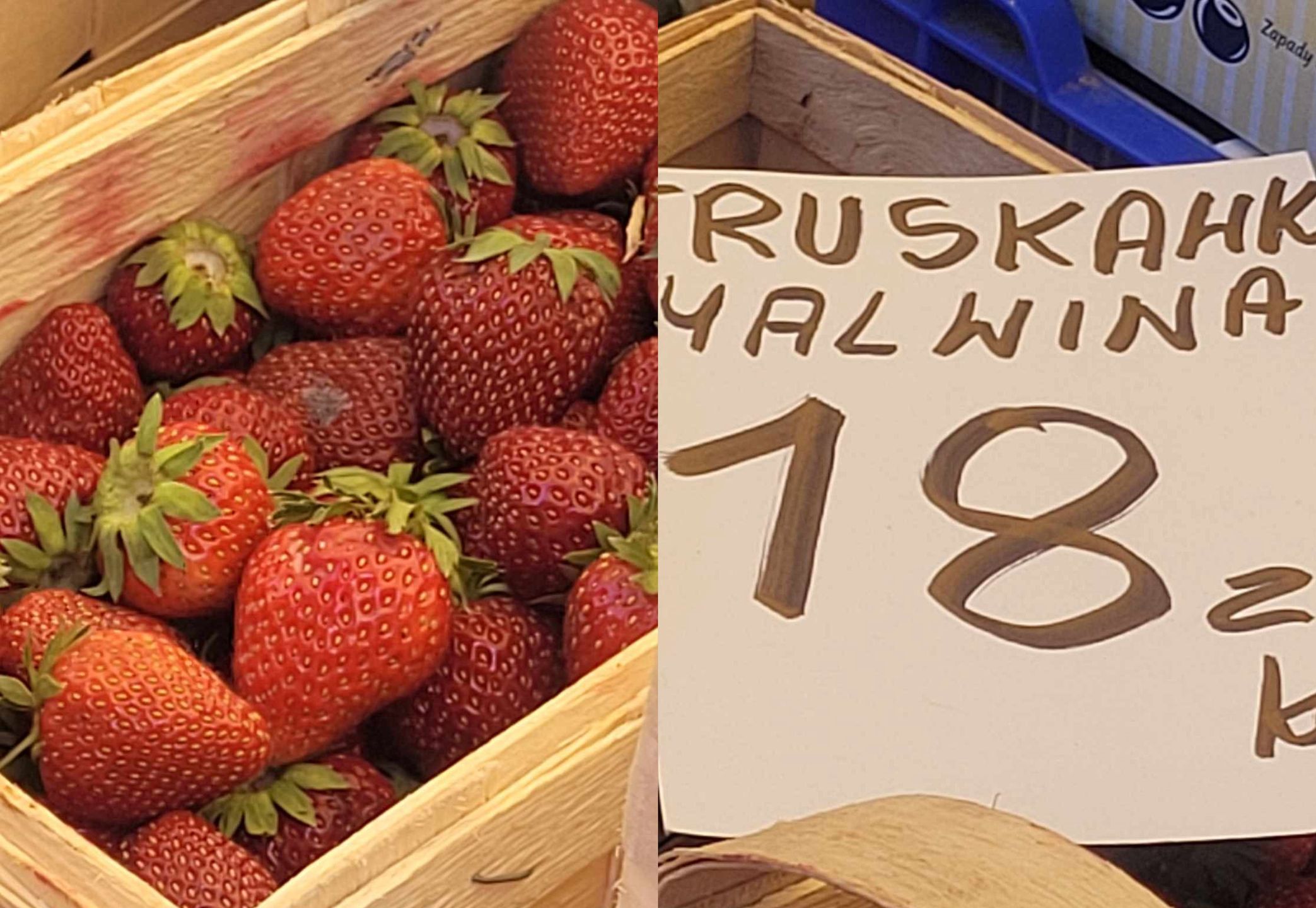 18 złotych za kilogram zepsutych truskawek. Cena z bazaru w Warszawie