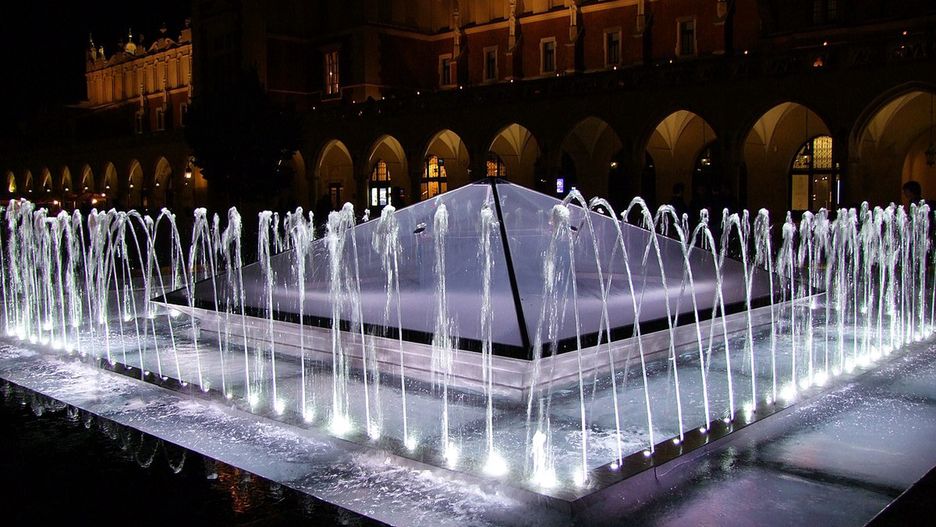 Fontanna na Rynku w Krakowie