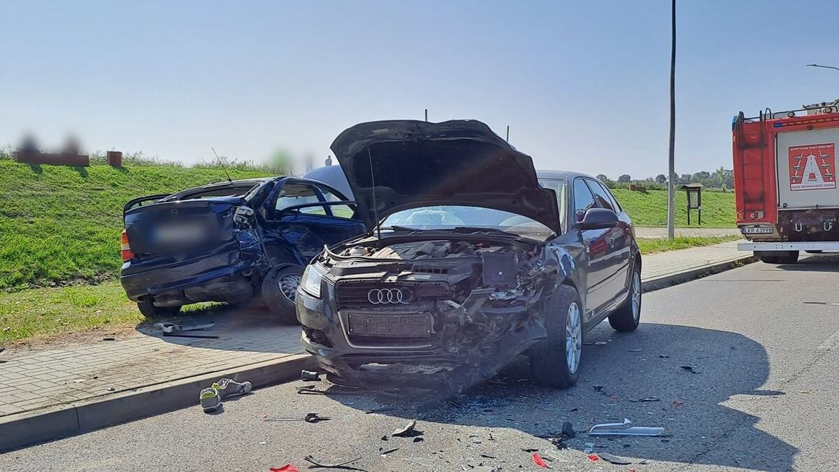 Wypadek koło Zalewu Kraśnickiego