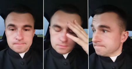 Ksiądz łapie się za głowę. Był na pogrzebie, nie może uwierzyć, w to co widział