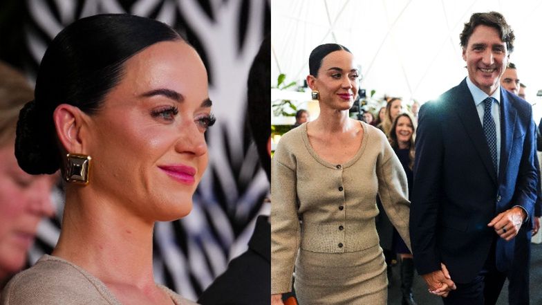 Katy Perry i Justin Trudeau na Forum Ekonomicznym