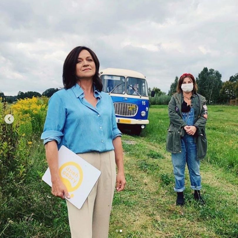 Agnieszka Woźniak-Starak i Ewa Drzyzga za kulisami sesji zdjęciowej