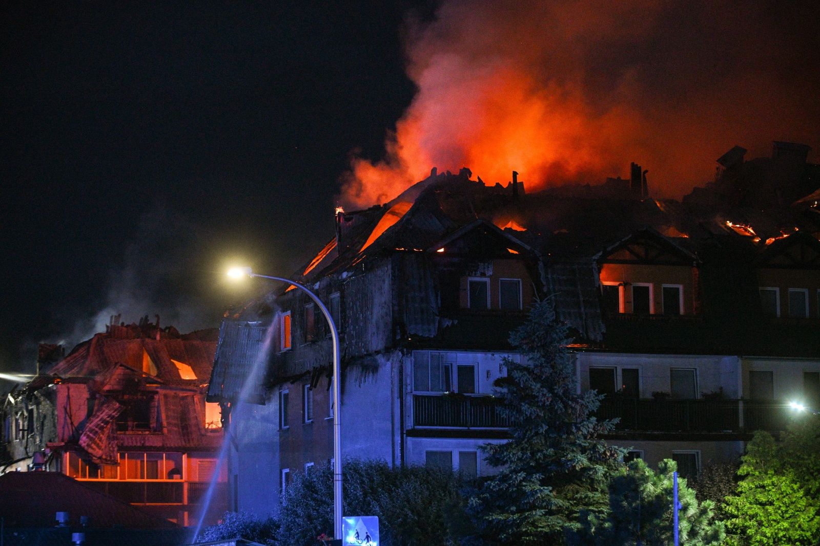 Pożar w Ząbkach pod Warszawą