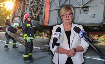 Po wypadku autokaru z Podkarpacia. Minuta ciszy w urzędzie, flagi do połowy masztu