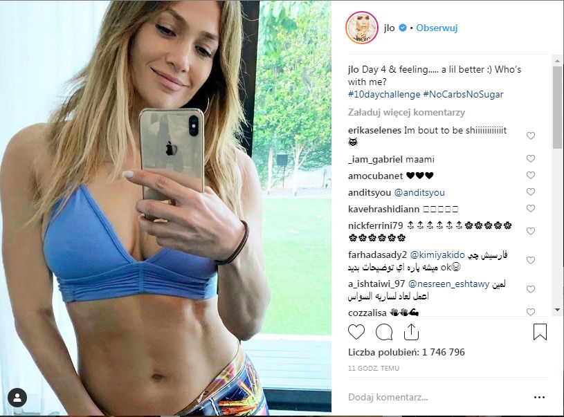 Jenifer Lopez na diecie niskowęglowodanowej czuje się cudownie