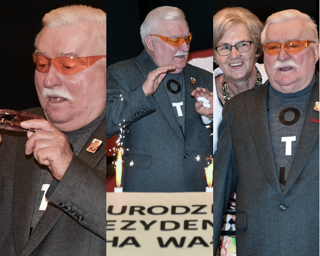 Ucieszony Lech Wałęsa świętuje 76. urodziny z szamanem z Ekwadoru i zięciem, Lechem Wałęsą (FOTO)