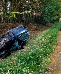 Pomorskie. Dachował pod wpływem kokainy i alkoholu. Nie miał prawa jazdy