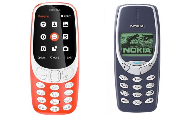 Nokia 3310 - nowa wersja (z lewej) i oryginalny model (z prawej)