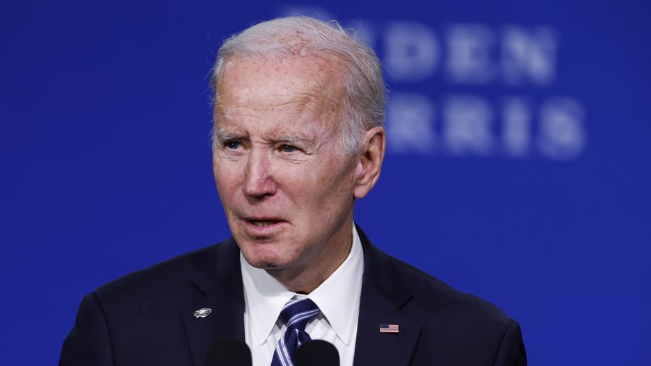 PHILADELPHIA, PENNSYLVANIA - FEBRUARY 03: U.S. President Joe Biden speaks during the Democratic National Committee winter meeting on February 03, 2023 in Philadelphia, Pennsylvania. Earlier in the day President Biden and U.S. Vice President Kamala Harris visited a water treatment plant in the city where they announced $160 million to upgrade Philadelphia water facilities and replace 20 miles of lead service lines. (Photo by Anna Moneymaker/Getty Images)