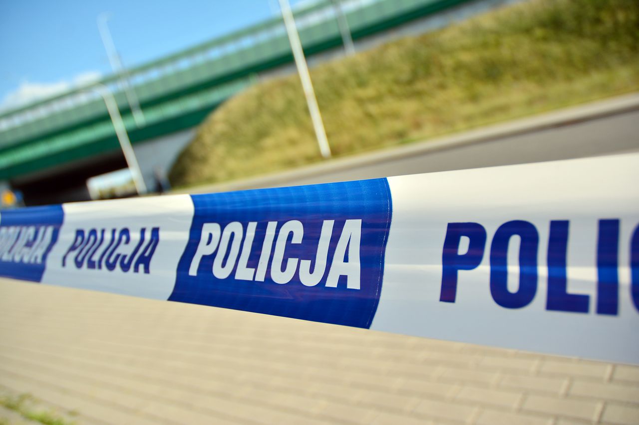 policja taśma policyjna teren zamknięty wypadek