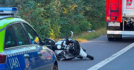 Jarocin: "Przeszkoda" nagle pojawiła się na drodze. Motocyklista nie mógł nic zrobić