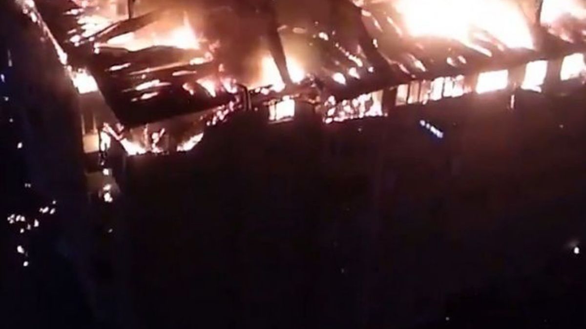 Potężny pożar w Krasnodarze