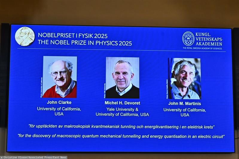 Nobel z fizyki dla trzech naukowców za przełomowe odkrycia
