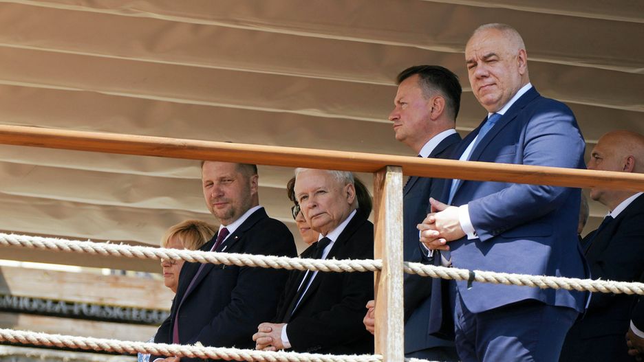 Przemysław Czarnek, Jarosław Kaczyński, Mariusza Błaszczak i Jacek Sasin na Jasnej Górze