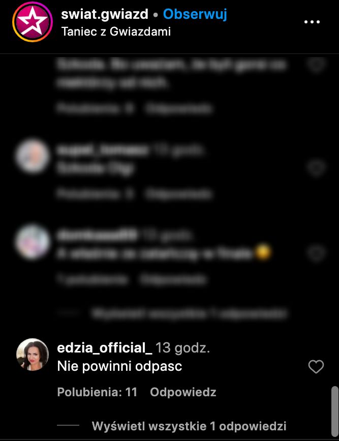 Edzia z "Królowych życia" komentuje ostatni odcinek "Tańca z gwiazdami"