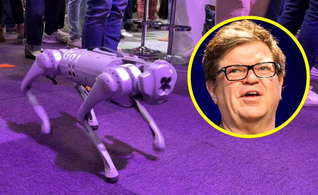 Robot na targach Viva Technology 2023 i Yann LeCun.