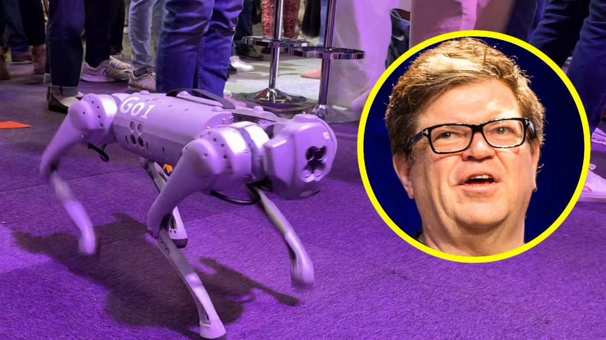Robot na targach Viva Technology 2023 i Yann LeCun.