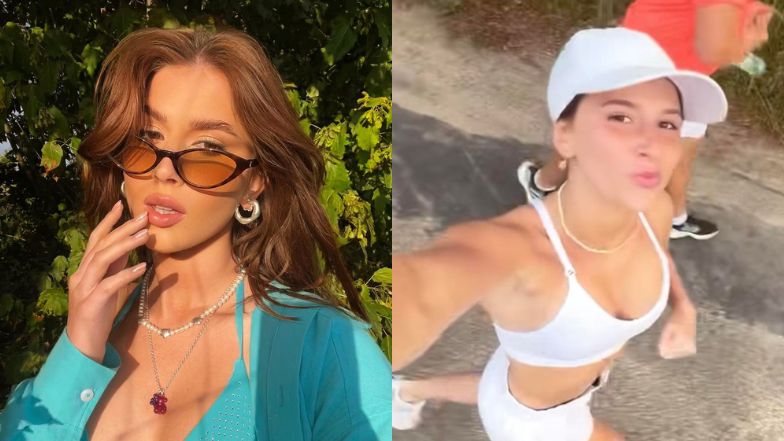 Roksana Węgiel eksponuje płaski brzuch podczas joggingu z Kevinem