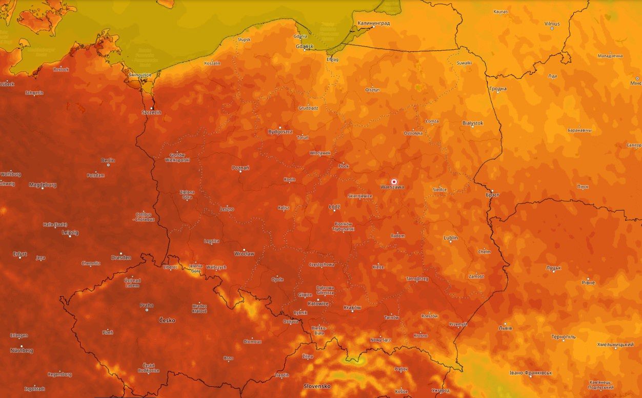 Pogoda. W niedzielne popołudnie skwar obejmie większą część Polski