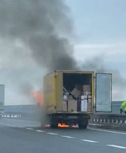 Pożar na S8. Kurierzy ratowali paczki