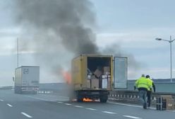 Pożar na S8. Kurierzy ratowali paczki