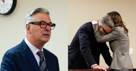 Alec Baldwin usłyszał wyrok ws. postrzelenia operatorki na planie. Zalał się łzami i rzucił w ramiona żony (WIDEO)