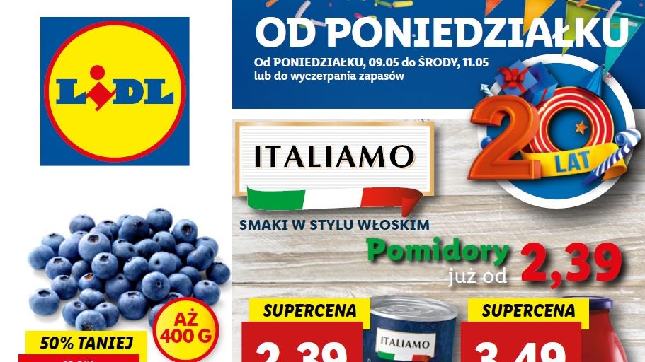 Lidl gazetka od poniedziałku 9 maja [9.05]