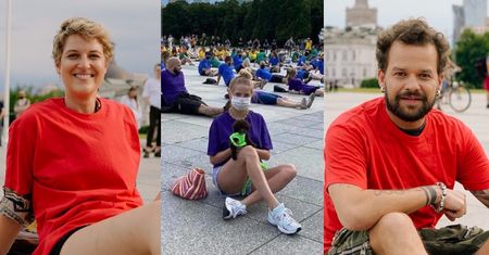 Gwiazdy i aktywiści ułożyli się w TĘCZĘ w proteście przeciw dyskryminacji społeczności LGBT: Mercedes, Piróg, Domańska (ZDJĘCIA)