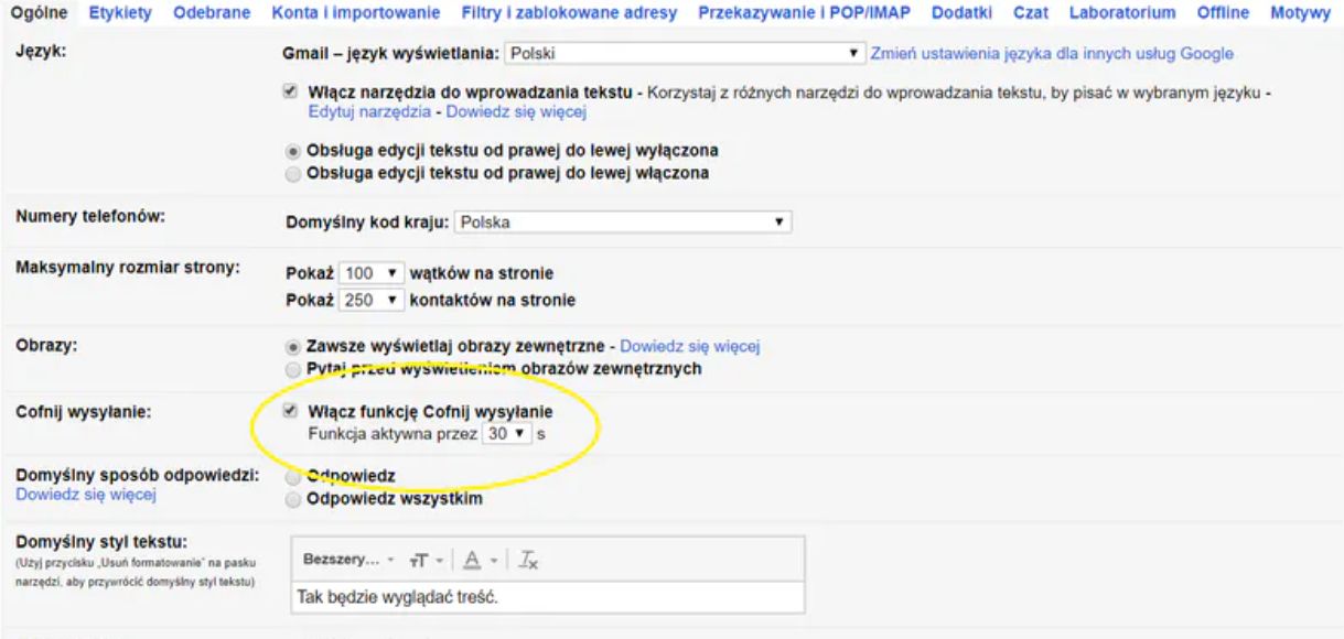 Cofnięcie emaila na Gmailu jest bardzo proste