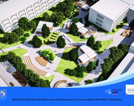 Projekt terenu rekreacyjnego w Mikołajkach