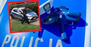 Policjantka ukarana mandatami. Zawisła radiowozem