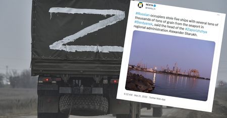 Wojna w Ukrainie. Rosjanie ukradli zboże z portu w Berdiańsku