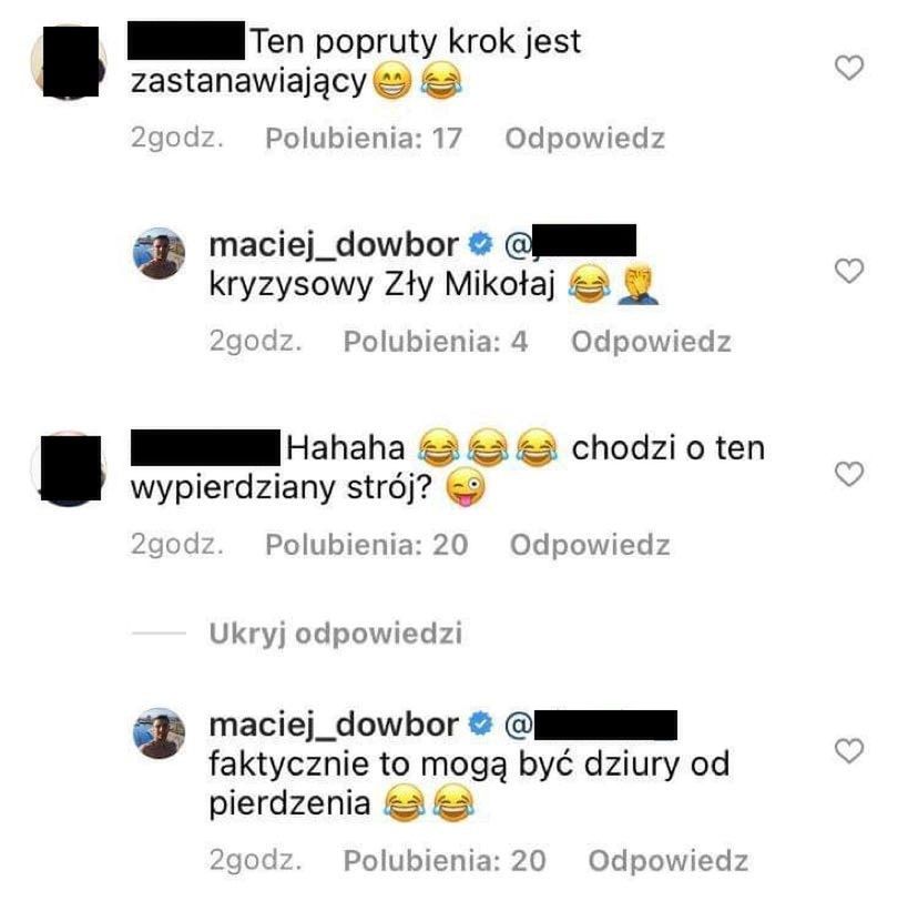 Maciej Dowbor dokazuje w stroju Mikołaja