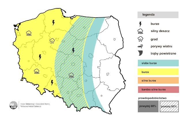 Sytuacja burzowa w niedzielę