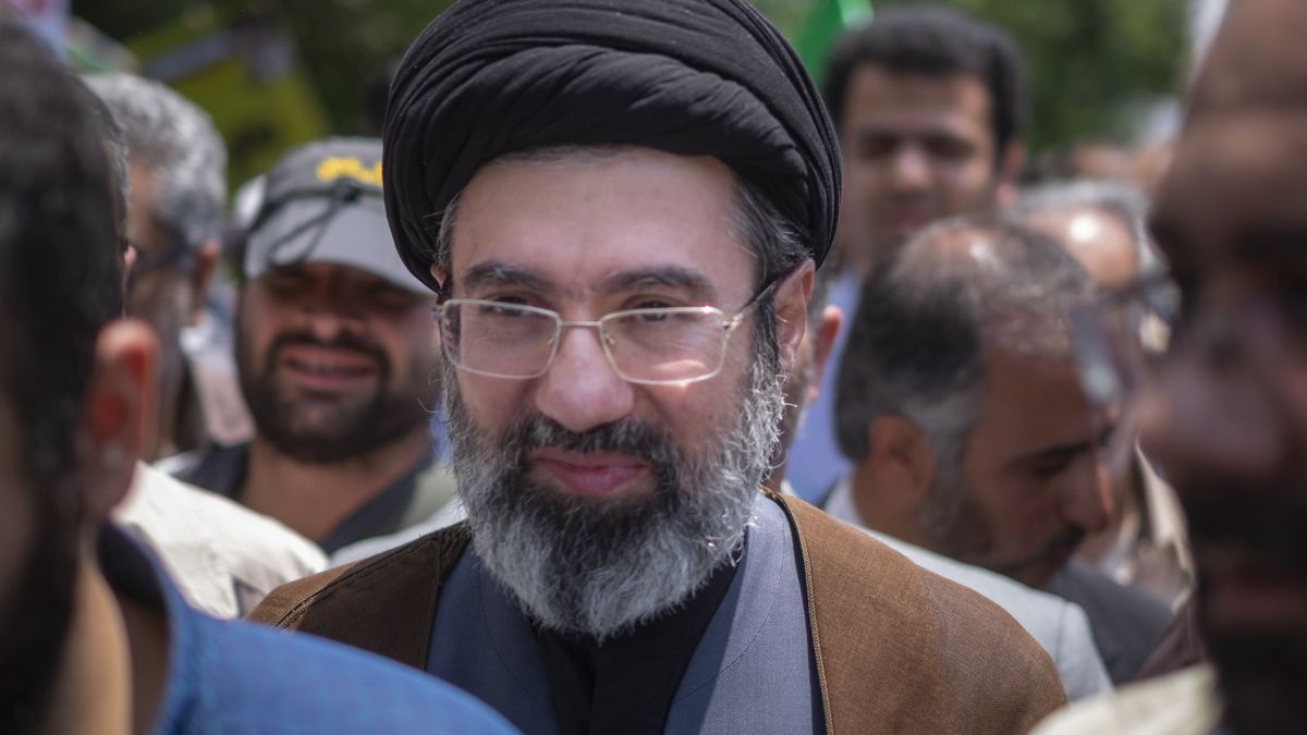 May 31, 2019 file photo shows, Son of Irans Supreme Leader Ayatollah Ali Khamenei, Mojtaba Khamenei, attends a demonstration to mark Jerusalem day in Tehran. (Photo by Morteza Nikoubazl/NurPhoto via Getty Images)