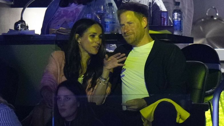 Książę Harry i Meghan Markle na meczu Lakersów