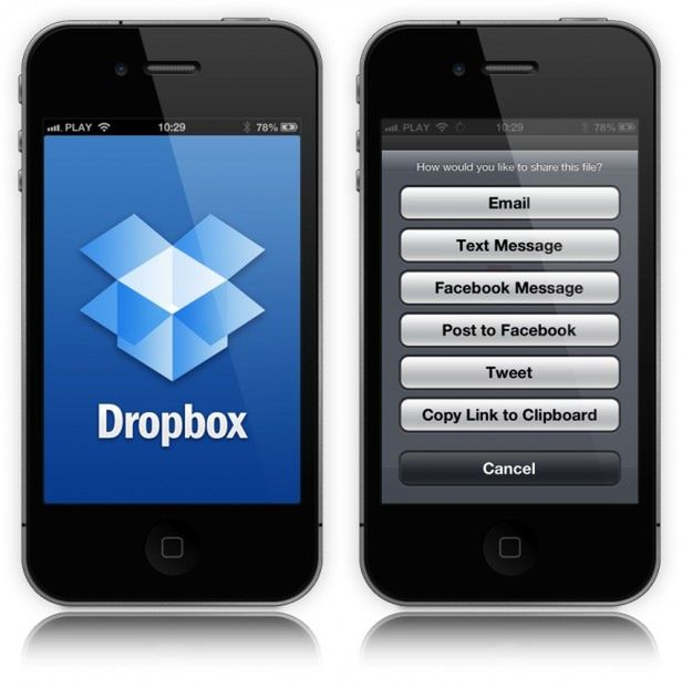 Dropbox 1.5.5 dla iOS-a z obsługą AirPrint i publikowaniem na Facebooku/Twitterze