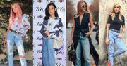 Z czym celebrytki noszą mom jeans?