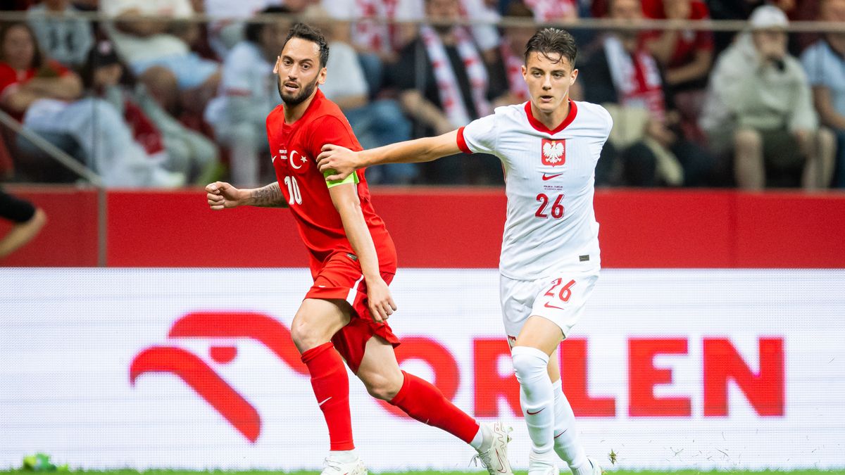Poland v Turkyie - International Friendly
WARSAW, POLAND - JUNE 10: Hakan Calhanoglu of Turkey and Kacper Urbanski of Poland battle for the ball during the international friendly match between Poland and Turkyie at Stadion Narodowy on June 10, 2024 in Warsaw, Poland.(Photo by Mateusz Slodkowski/Getty Images)
Mateusz Slodkowski
turkiye national soccer team