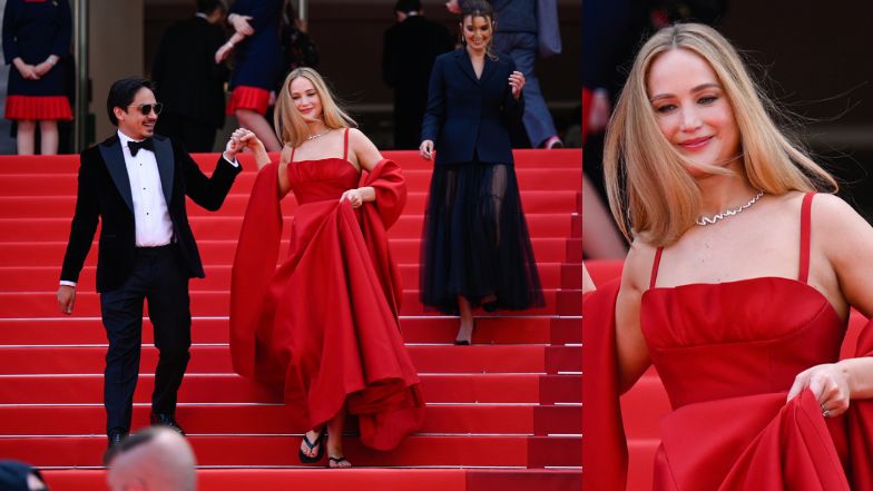 Cannes 2023. Jennifer Lawrence założyła japonki na czerwony dywan