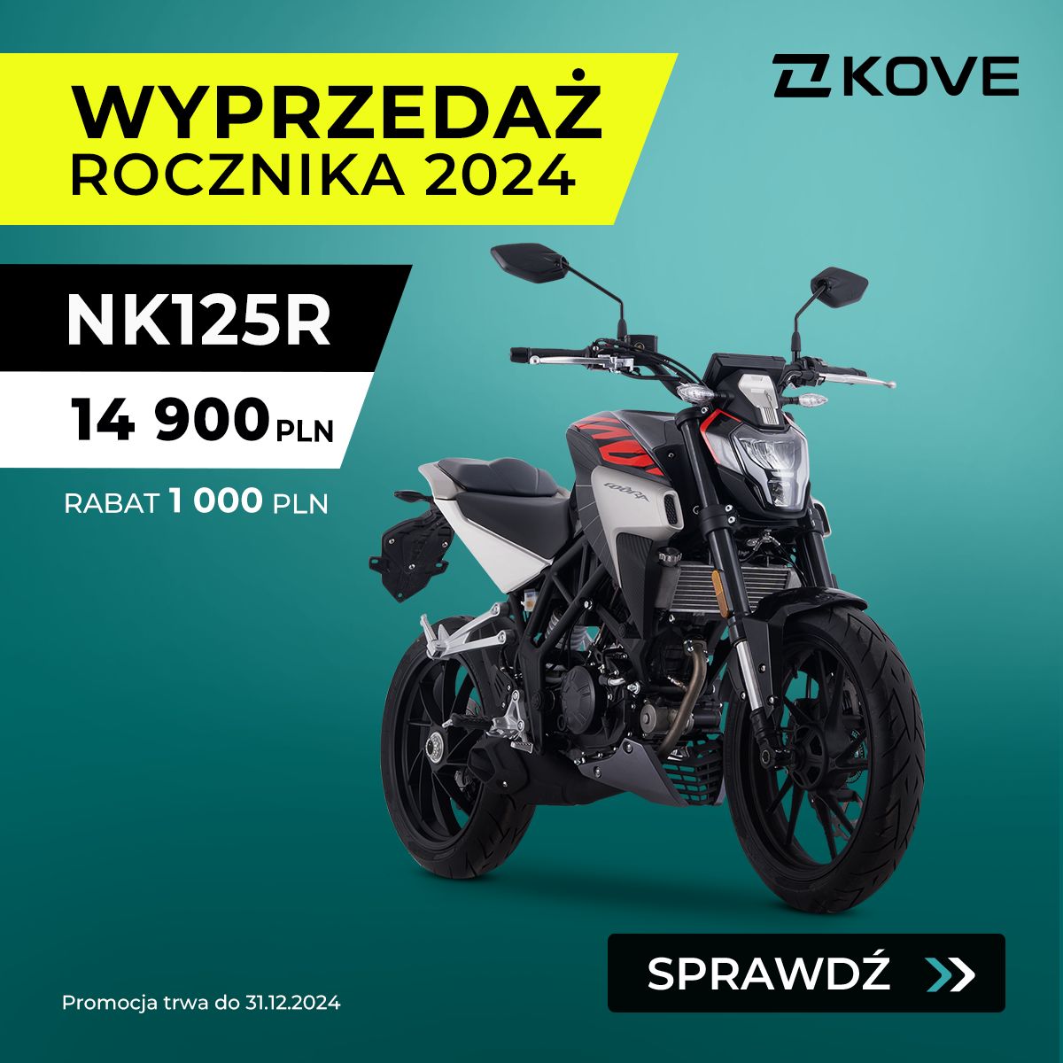 Wyprzedaż motocykli Kove