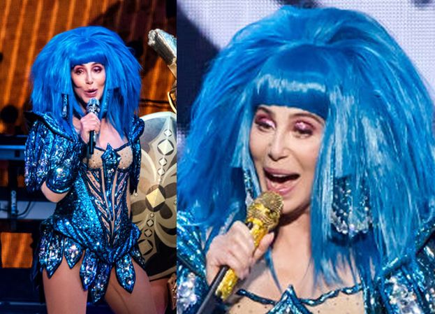 73-letnia Cher w gorsecie i niebieskiej peruce pląsa po scenie w Wiedniu (ZDJĘCIA)