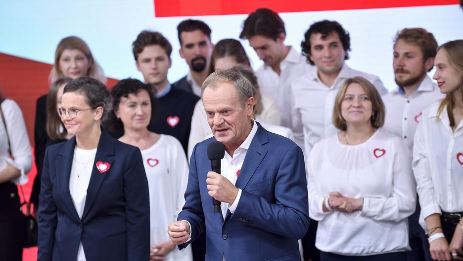 Wieczór wyborczy Koalicji Obywatelskiej - wybory parlamentarne 2023, fot. Mieszko Piętka/AKPA